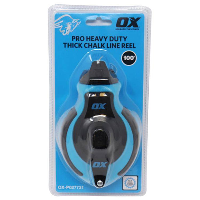 Ox Pro Heavy-Duty Thick Chalk Reel Line 100' 6-1 Ratio - Timothy's Toolbox