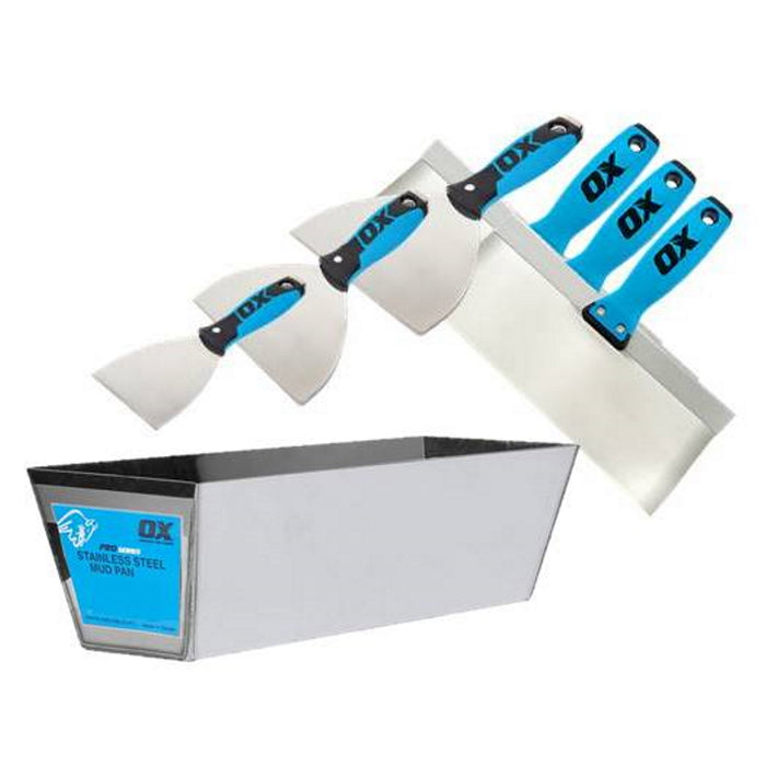 Ox Tools Stainless Steel Taping Knife Set