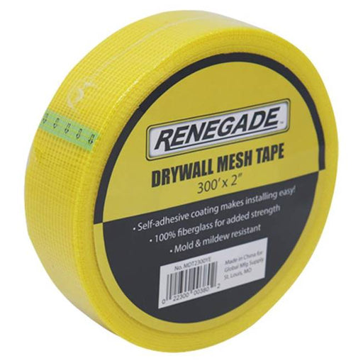 Renegade Yellow Drywall Mesh Tape 2" X 300' - Timothy's Toolbox