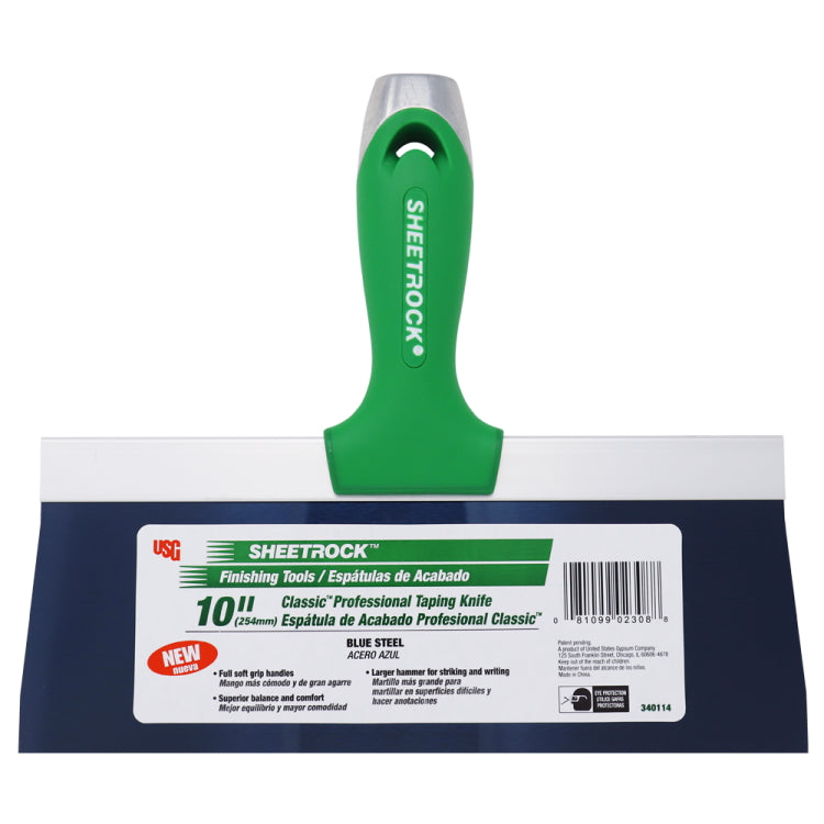 USG Sheetrock Tools 10” Classic Blue Steel Drywall Taping Knife