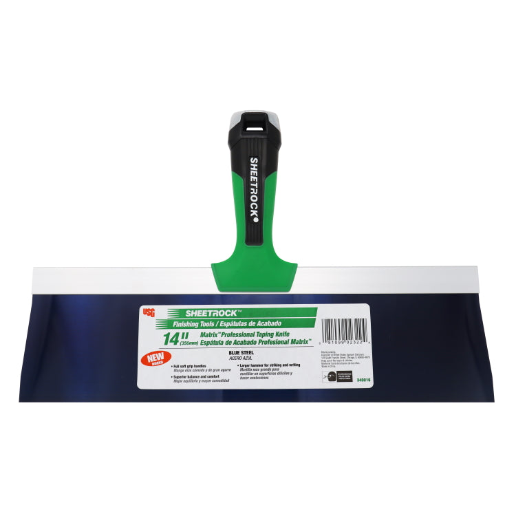 USG Sheetrock Tools 14” Matrix Blue Steel Drywall Taping Knife
