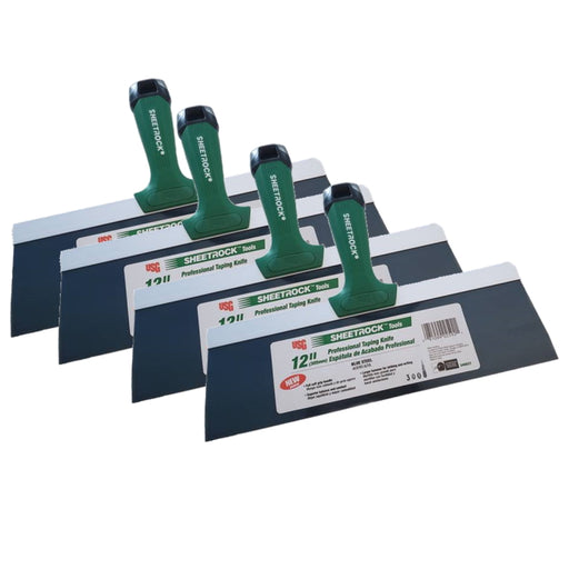 USG Sheetrock 12" Blue Steel Professional Drywall Taping Knife (Set of 4)