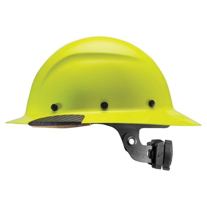 LIFT Safety DAX HiVis Yellow Full Brim Hard Hat w/ Ratchet Suspension